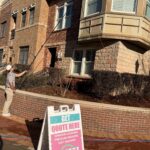 Window Cleaning Using Extended Pole Equipment Pressure Washing Sign Mentioning Services Offered By Pane Fully Clean