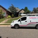 professional window cleaning service in progress with equipment and staff ensuring spotless shine for commercial properties in edmond ok